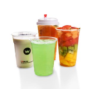 Degradable plastic disposable drink cup